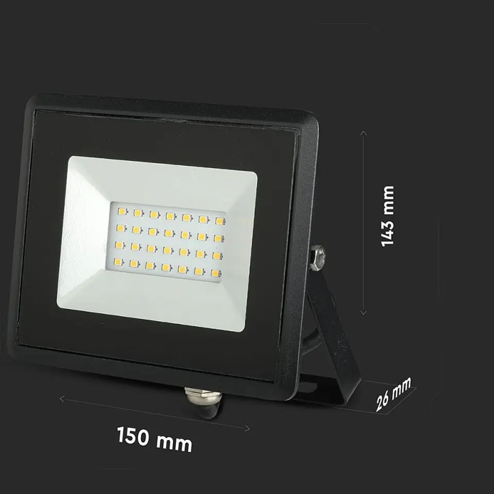 Proyector LED E-Series SMD 20W 3000K Cuerpo Negro V-TAC 5