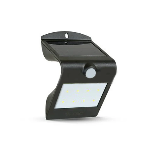 Projetor LED Parede Solar 1.5W c/sensor Corpo Preto V-TAC