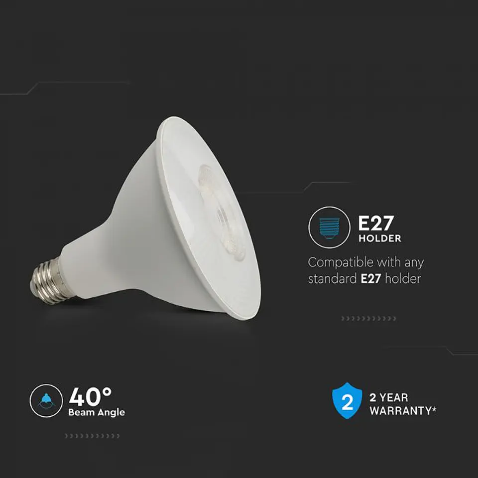 Bombilla LED 12.8W E27 PAR38 V-TAC 5