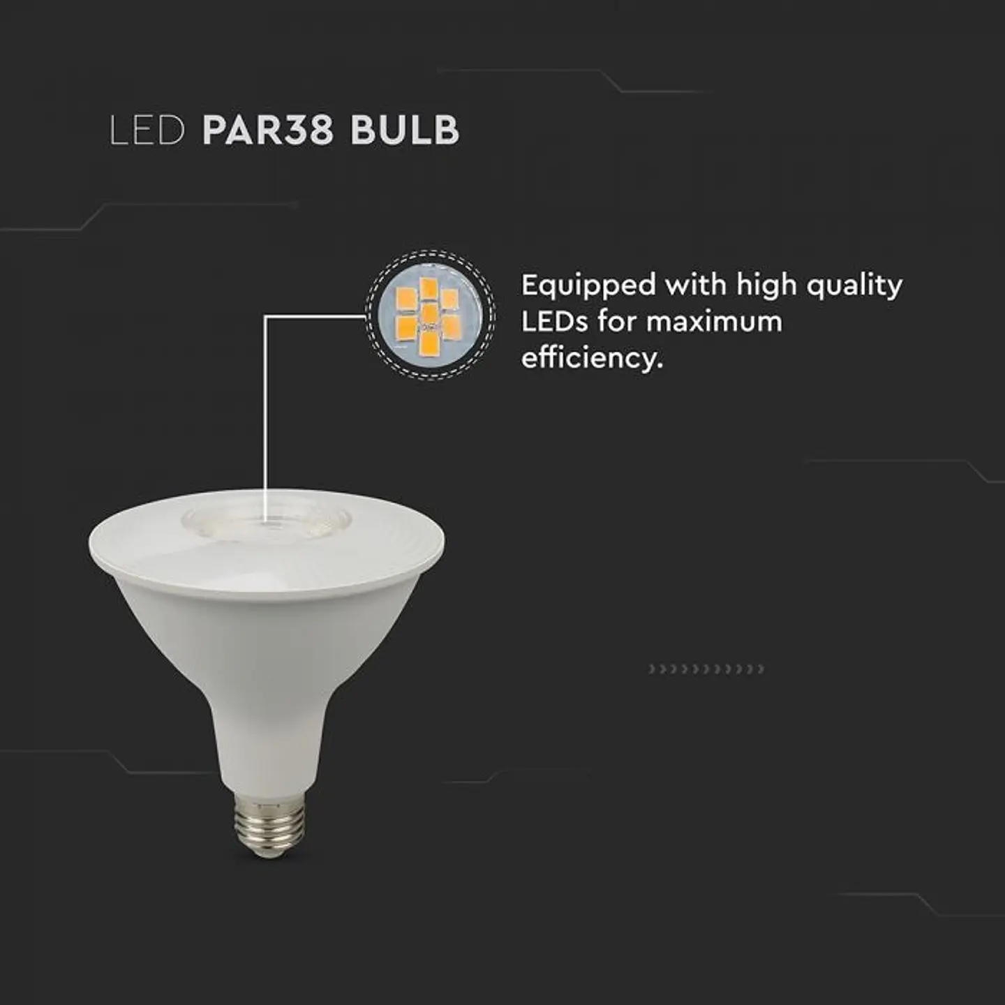 Bombilla LED 12.8W E27 PAR38 V-TAC 4
