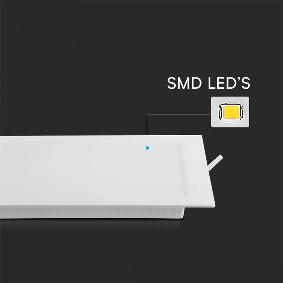 Square recessed downlight 12W with Samsung Chip V-TAC 3