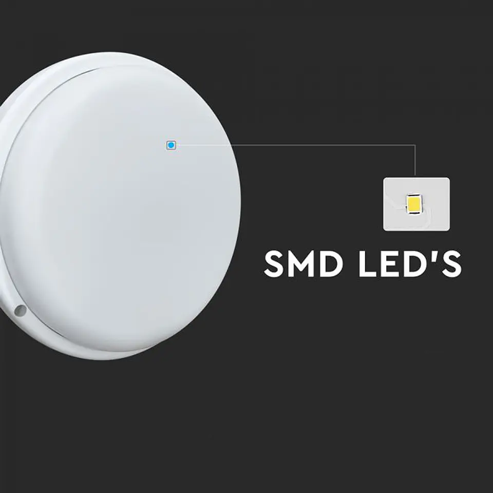 Plafon Bulkhead LED 24W 6500K 240mm IP54 V-TAC 4