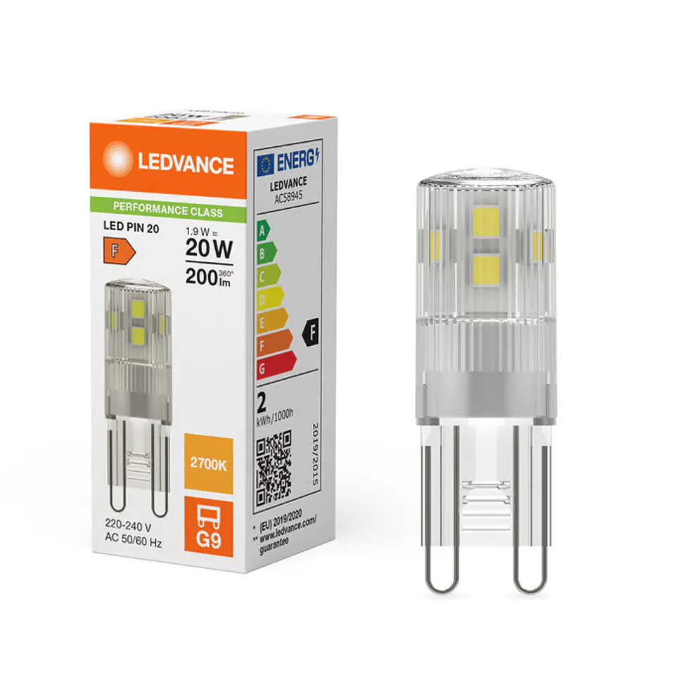 Lamp LED PIN 20 P 1.9W 827 CL G9 300° Ledvance 3