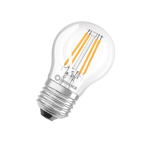 Lâmpada LED Classic P 40 Filament DIM CRI97 S 4.2W 927 E27 Clear Ledvance