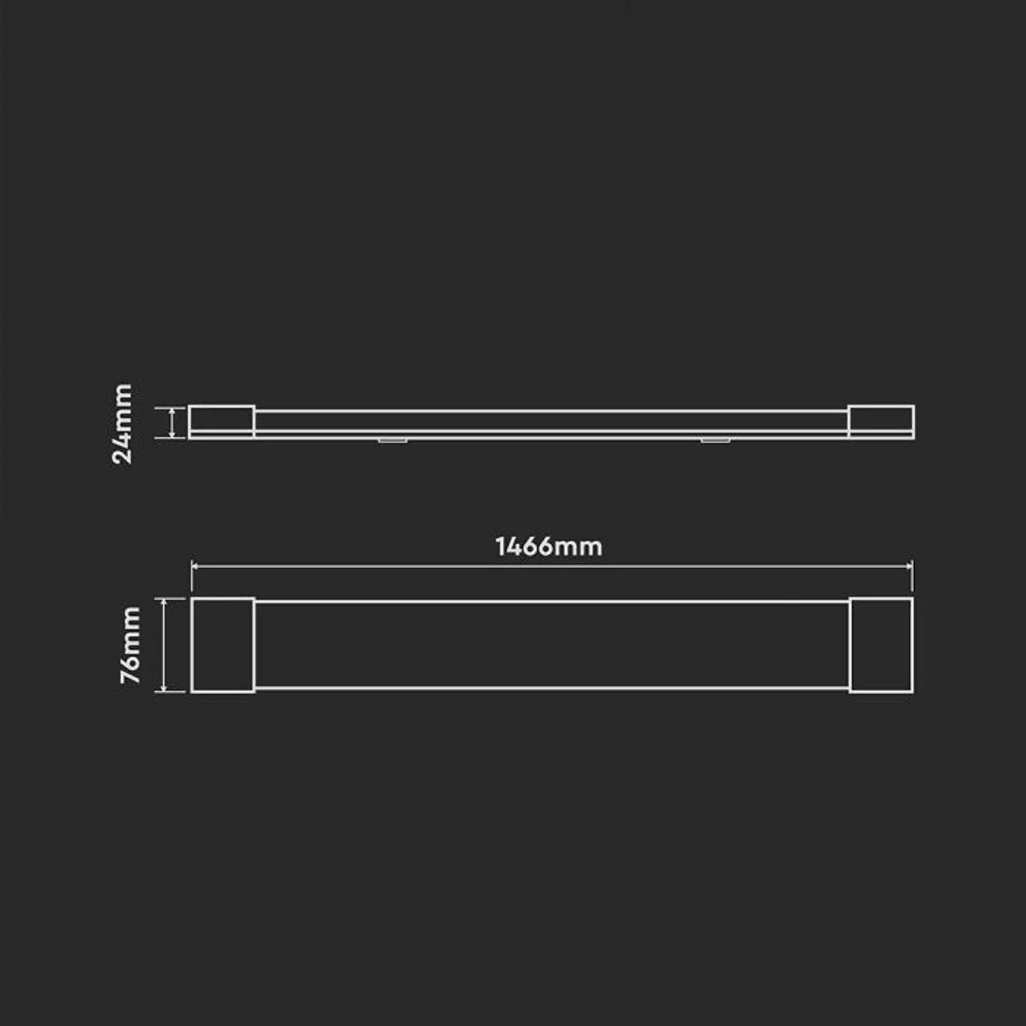 LED Prismatic Luminaire LED SMD 50W 6500K 1500mm V-TAC 4