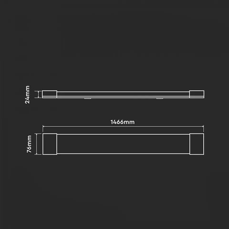 LED Prismatic Luminaire LED SMD 50W 6500K 1500mm V-TAC 4