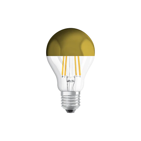 Bombilla LED Star Classic A 50 Filament 6.5W 827 E27 Mirror Gold Clear Ledvance