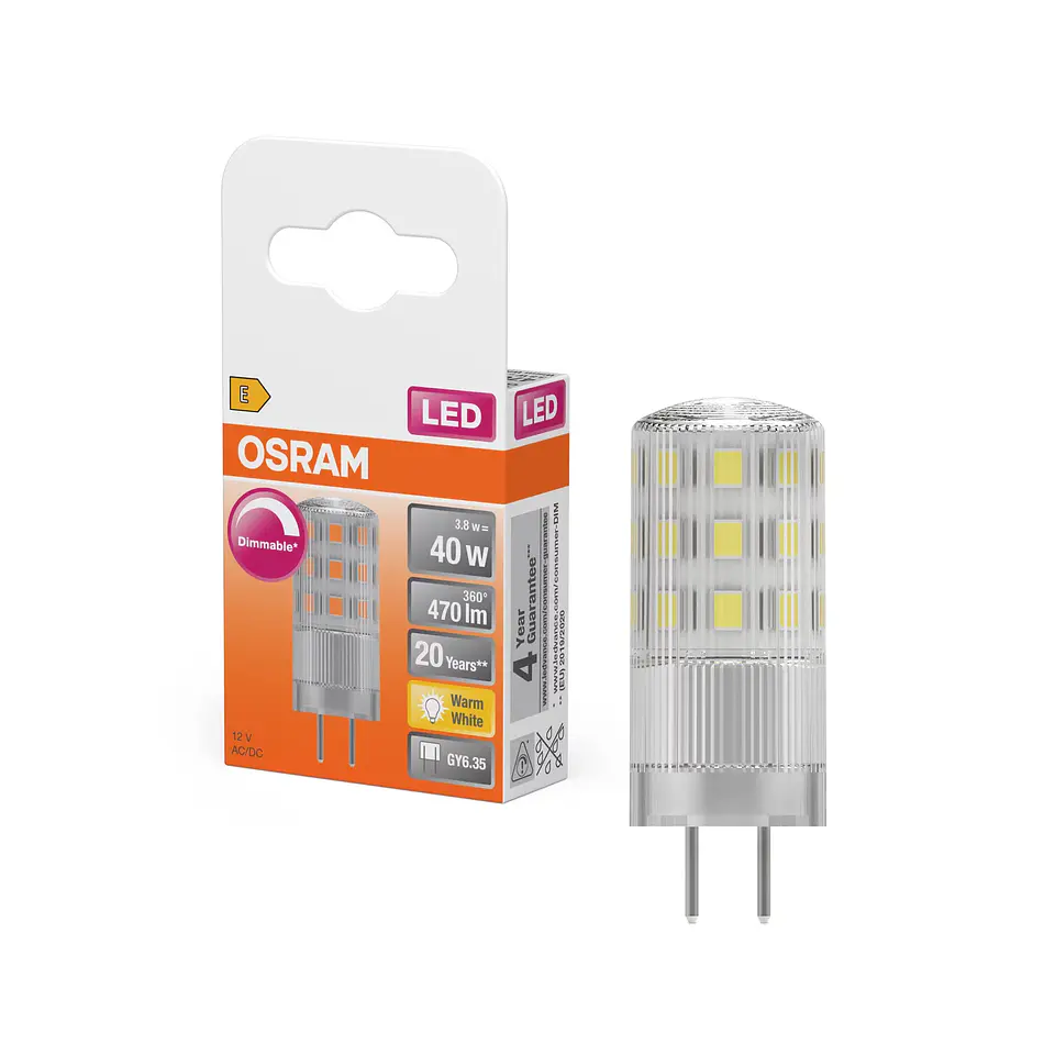 Lamp LED PIN 40 320° DIM 4.5W 827 Clear GY6.35 Ledvance 3