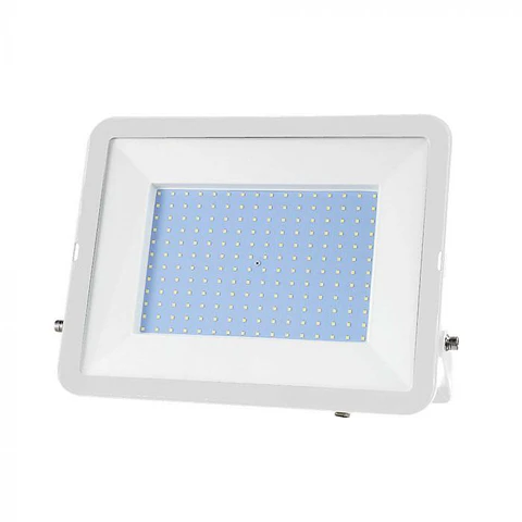 Projetor LED Chip Samsung 300W 4000K 1m cabo Corpo/Vidro Branco V-TAC