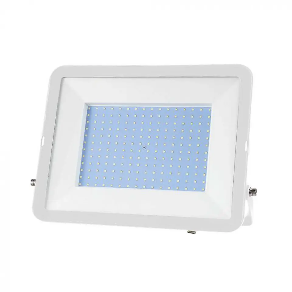 Projetor LED Chip Samsung 300W 4000K 1m cabo Corpo/Vidro Branco V-TAC 1