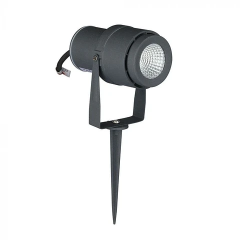 Projetor estaca p/jardim LED 12W 3000K IP65 Corpo Cinza V-TAC