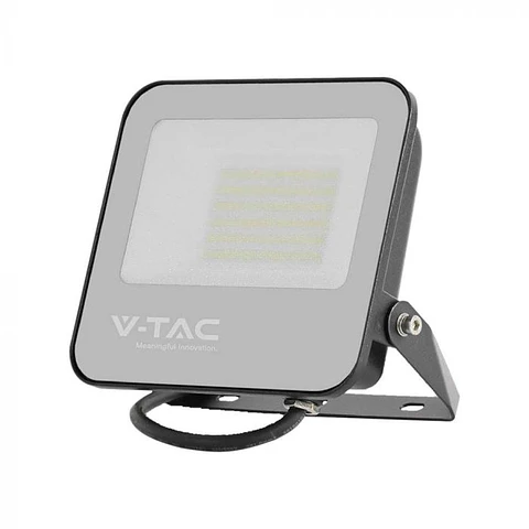 Projetor LED 50W 4000K 160lm/W IP65 Corpo Preto/Vidro Cinza V-TAC