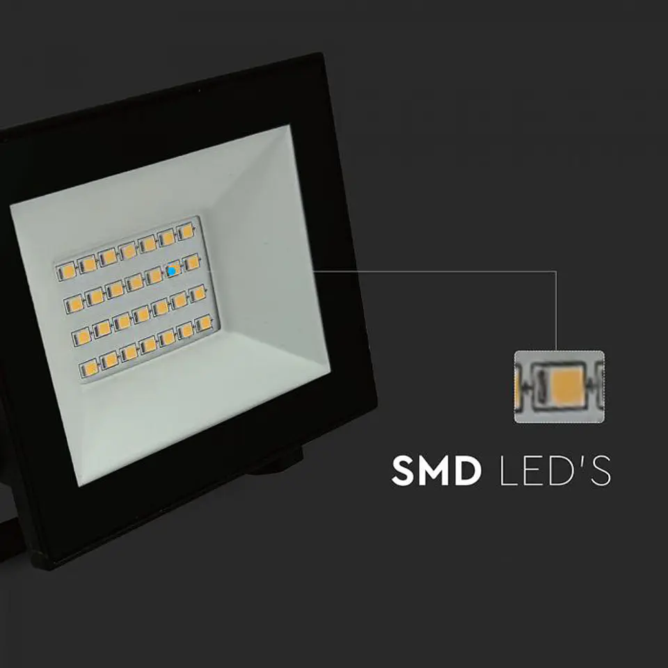 Floodlight LED SMD 20W IP65 Black Body V-TAC 3