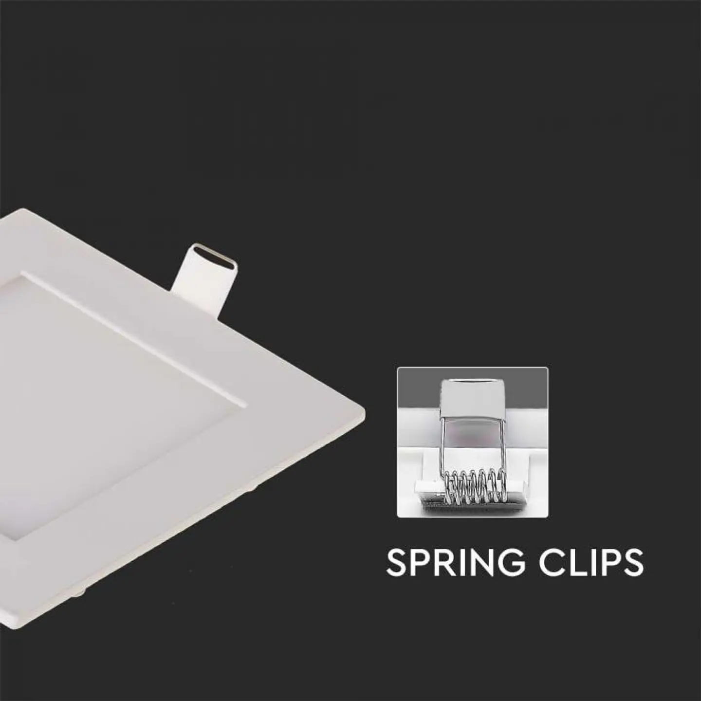 Downlight LED quadrado de encastrar 6W 6400K V-TAC 3