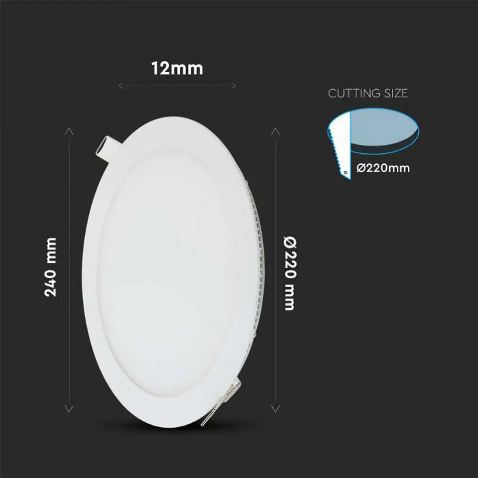 Downlight LED empotrable redondo SMD 22W 4000K V-TAC 2