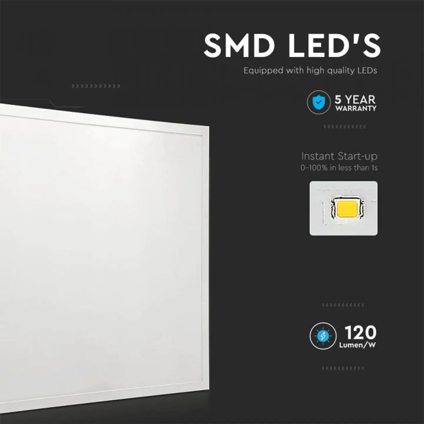Panel LED SMD 36W 4000K 120lm/W 595x595mm V-TAC 4
