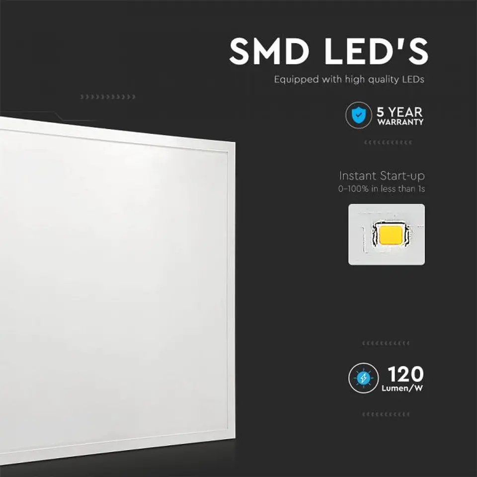 Panel LED SMD 36W 4000K 120lm/W 595x595mm V-TAC 4