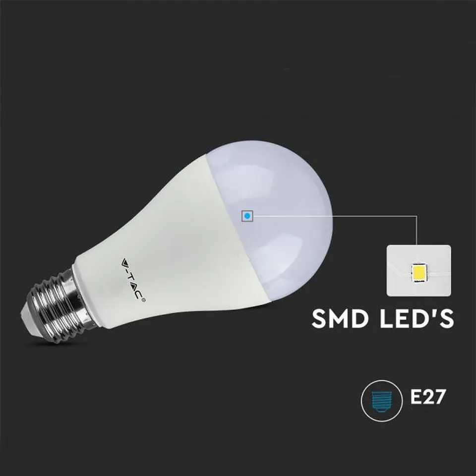 Lamp LED 8.5W 6400K E27 A60 (pack 3) V-TAC 3