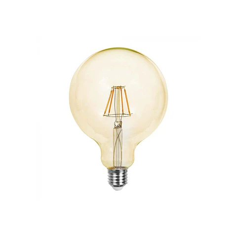 Bombilla de filamento LED G125 12W 2200K E27 ámbar V-TAC
