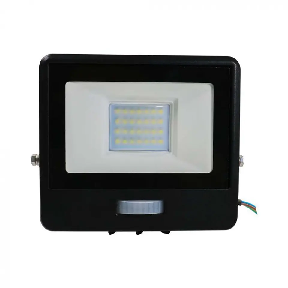 Proyector LED 20W 6500K sensor PIR Chip Samsung 1m cabo Cuerpo Negro IP65 V-TAC 2