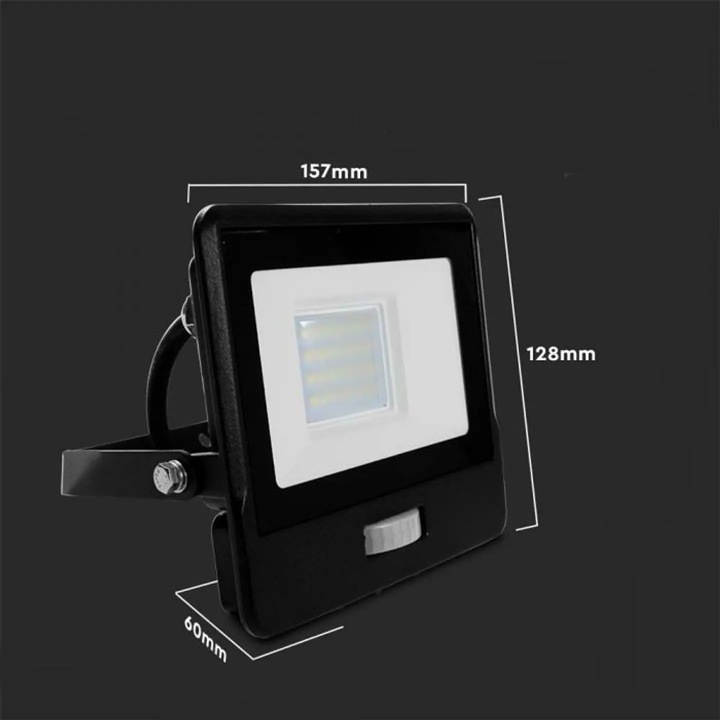 Proyector LED 20W 6500K sensor PIR Chip Samsung 1m cabo Cuerpo Negro IP65 V-TAC 4
