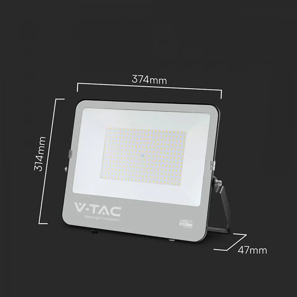 Floodlight 200W LED CREE Chip 135LM/W 1m Cable 6YRS WTY IP65 Black Body V-TAC 2