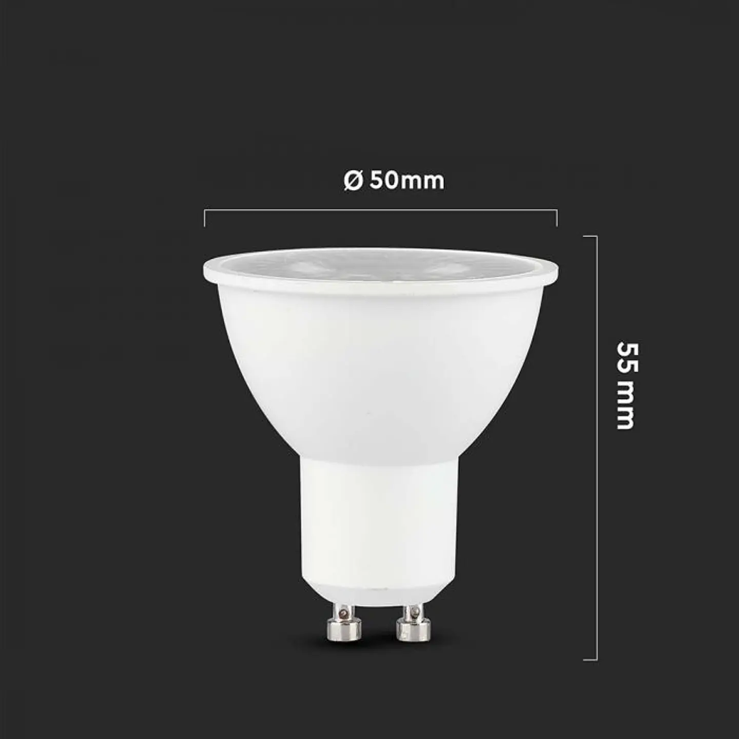 Bombilla LED Plastic Spotlight CREE Chip 7.5W GU10 3000K 38° V-TAC 3
