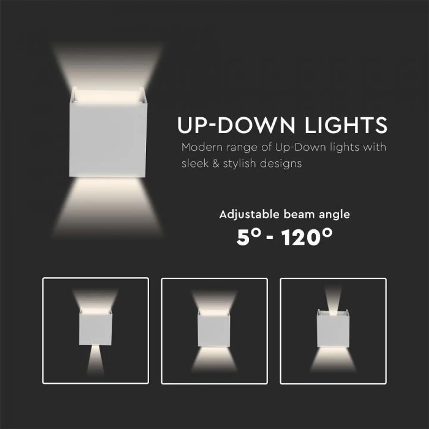 Aplique de parede Bridgelux 5W c/chip SMD Branco V-TAC 7
