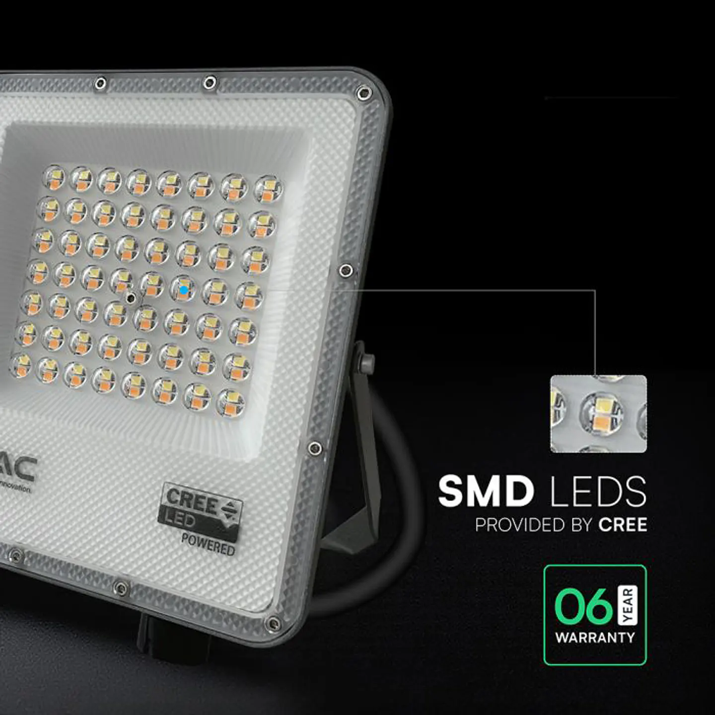 Projetor 50W LED Chip CREE CCT 3IN1 V-TAC 4