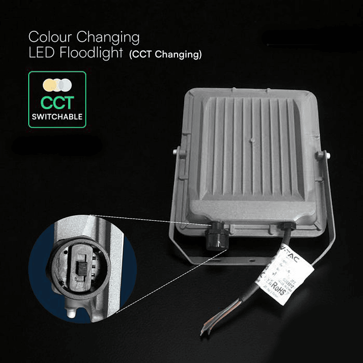 Projetor 10W LED Chip CREE CCT 3IN1 V-TAC 4