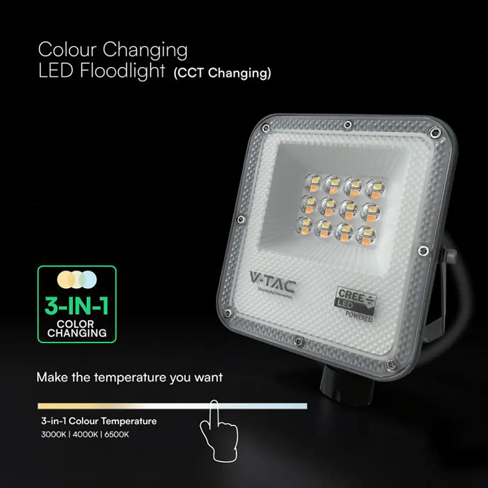 Proyector 10W LED Chip CREE CCT 3IN1 V-TAC 3