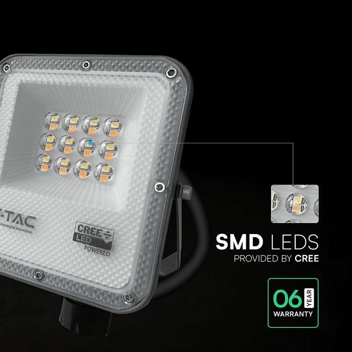 Projetor 10W LED Chip CREE CCT 3IN1 V-TAC 5