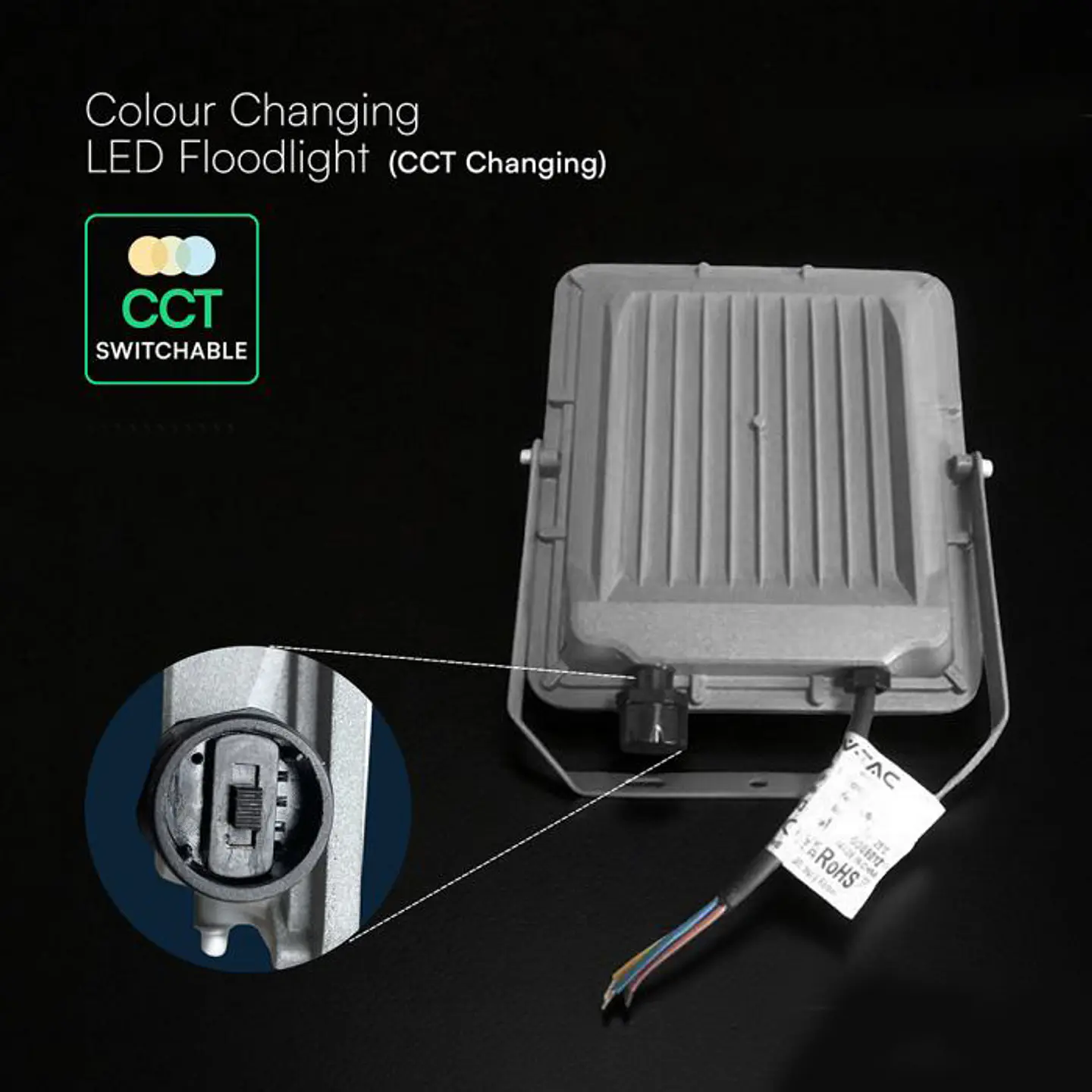 Projetor 200W LED Chip CREE CCT 3IN1 V-TAC 4