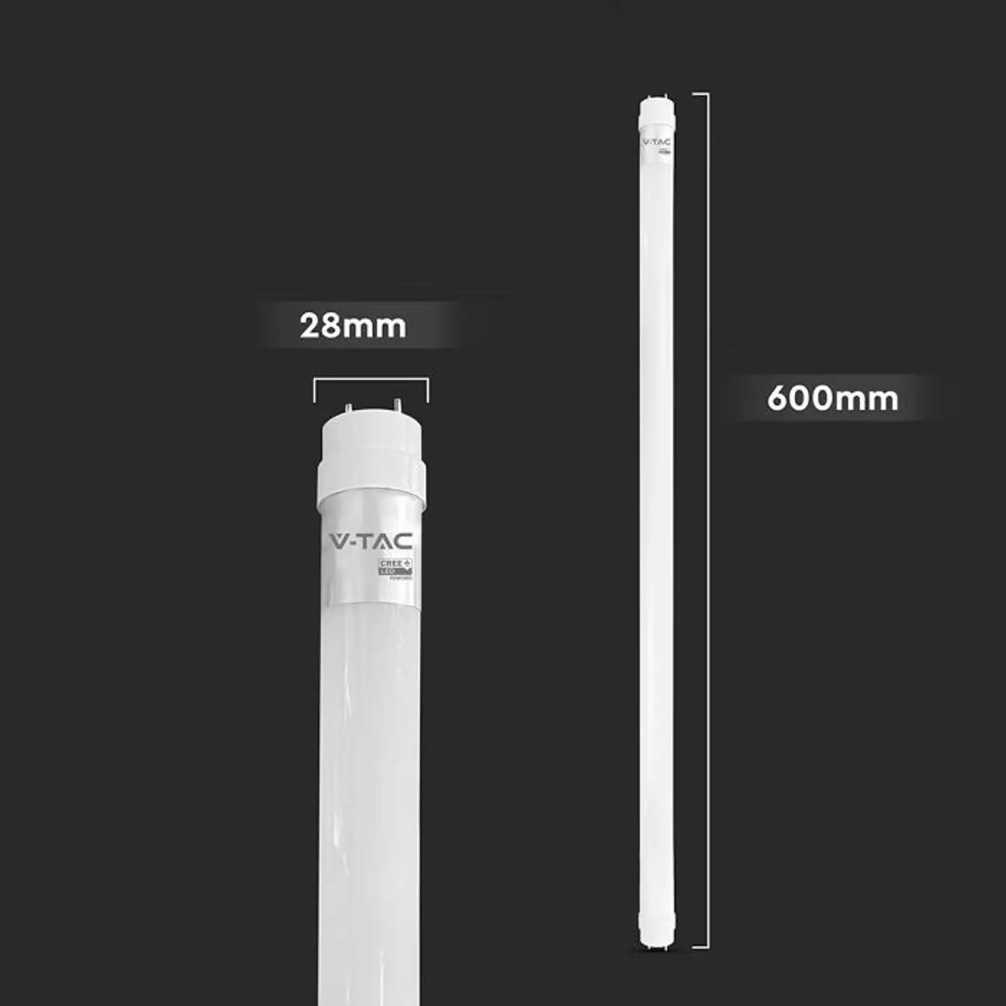 Lâmpada Tubo LED T8 Nanoplástico 9W 6500K Chip CREE 600mm V-TAC 3