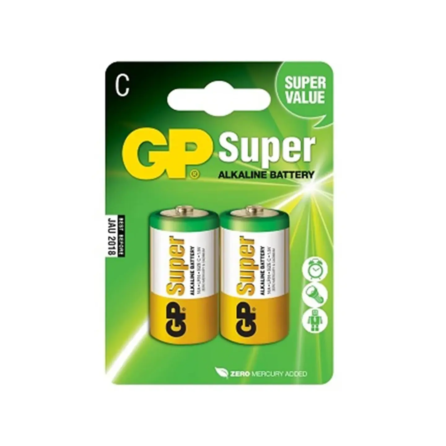 Pilha Alcalina LR14 1,5V (pack 2) GP 1