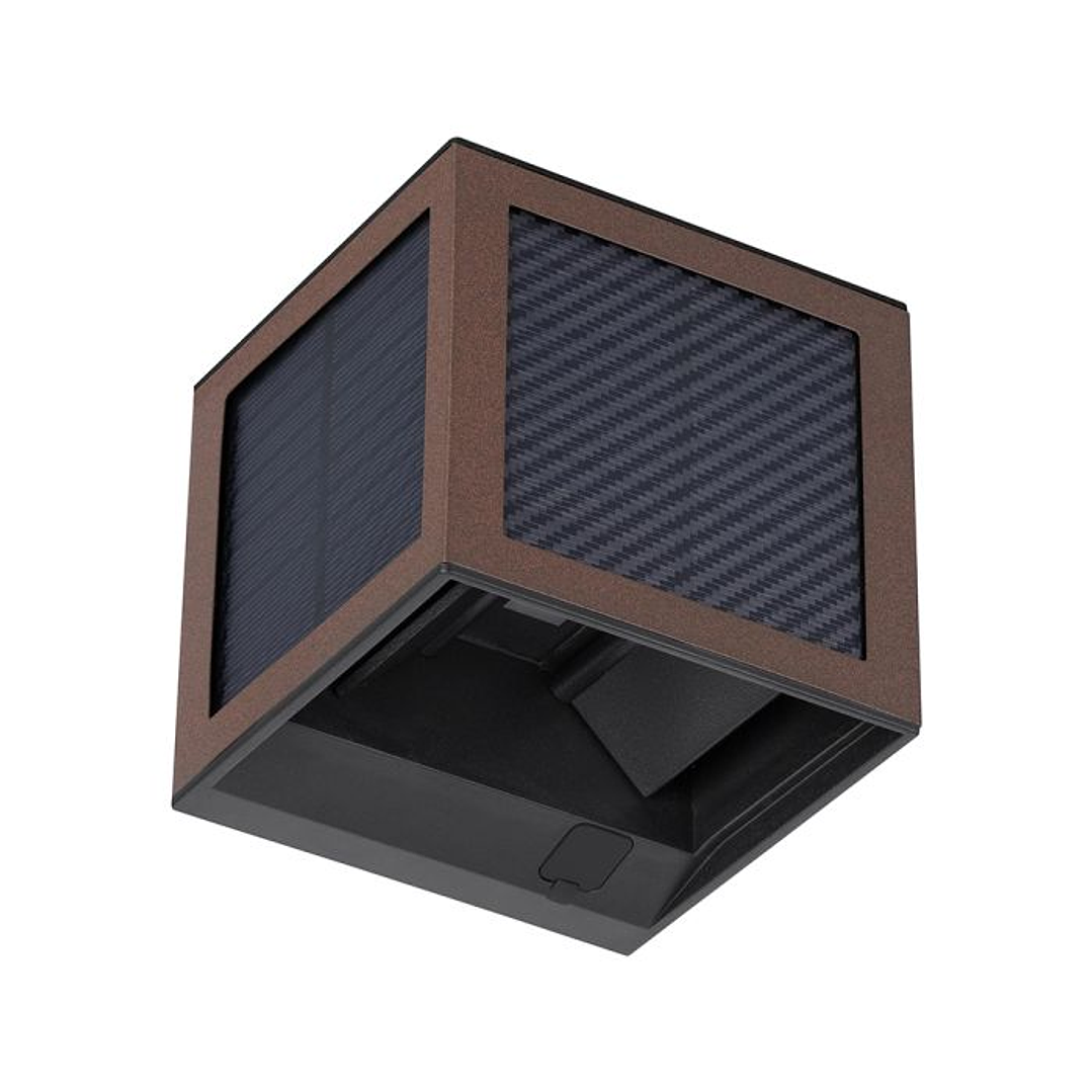 Aplique de parede solar LED 9W LED c/sensor PIR 3IN1 Castanho IP65 V-TAC 1