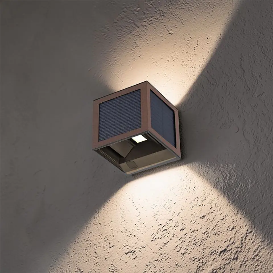 Wall lamp LED solar 9W with PIR sensor 3IN1 IP65 Brown V-TAC 7
