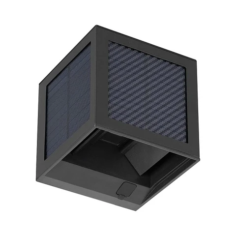 Aplique de pared solar LED 9W com sensor PIR 3IN1 IP65 Negro V-TAC