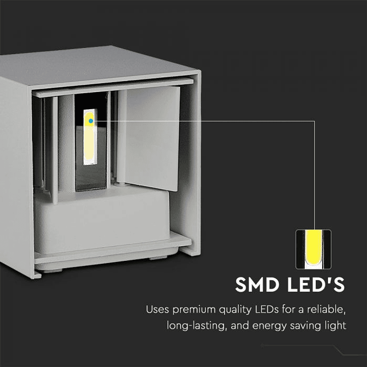 Aplique de parede Bridgelux 5W c/chip SMD Cinzento V-TAC 7