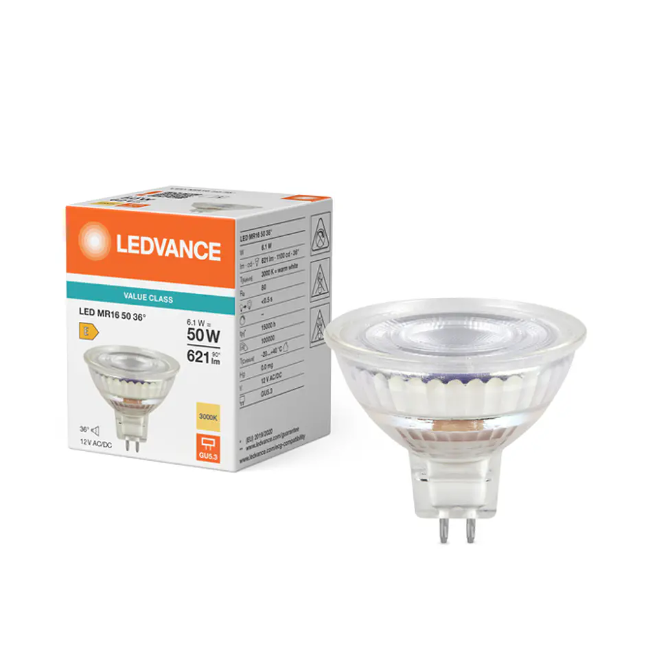 Lamp LED MR16 50 36° P 6.1W 830 GU5.3 Ledvance 3