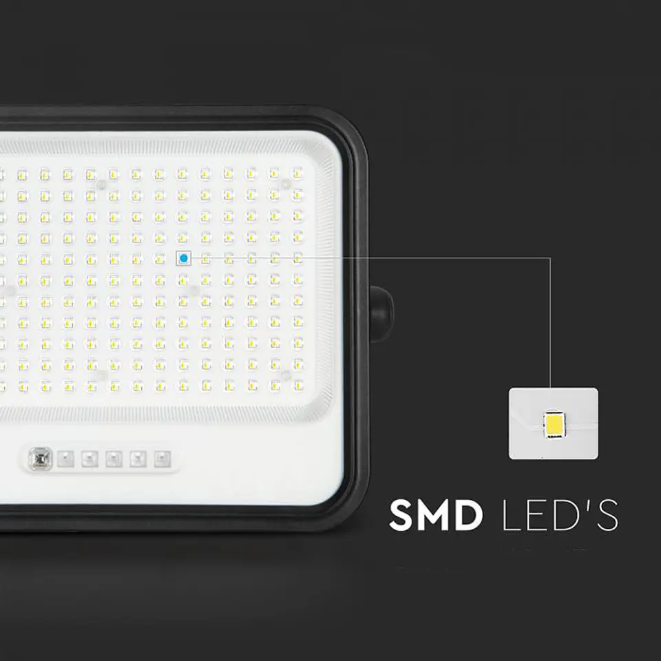 Projetor LED 40W c/Painel solar CCT:7IN1 Indicador bateria Preto V-TAC 4