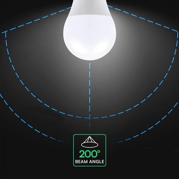 Lâmpada LED Plastic 15W A65 6500K E27 200° chip CREE V-TAC 3