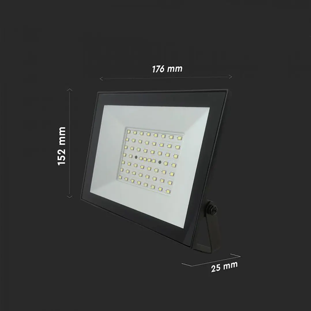 LED Floodlight 50W 6500K Black Body V-TAC 2