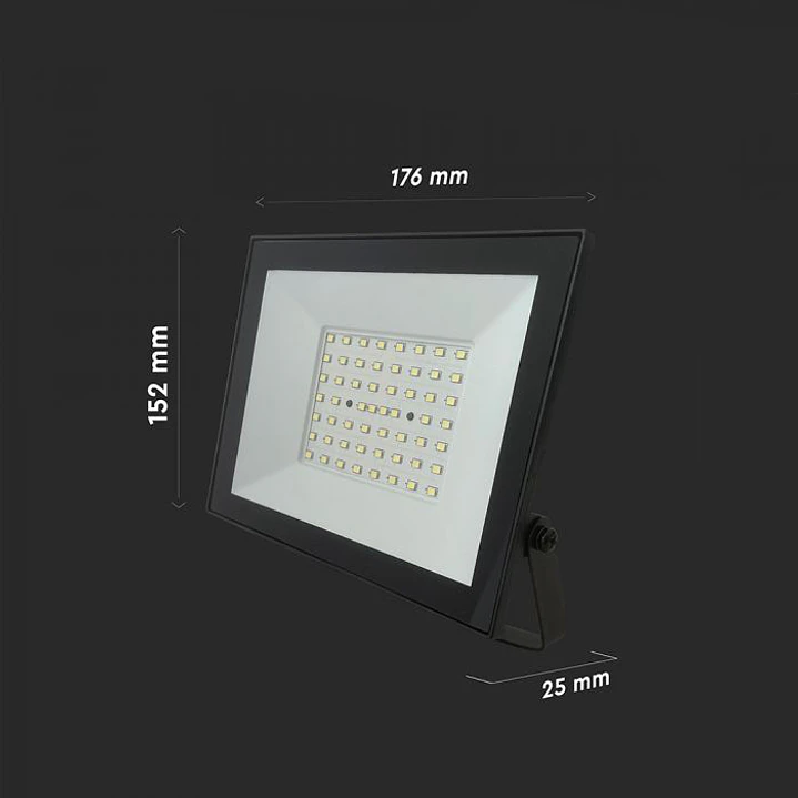 LED Floodlight 50W 6500K Black Body V-TAC 2