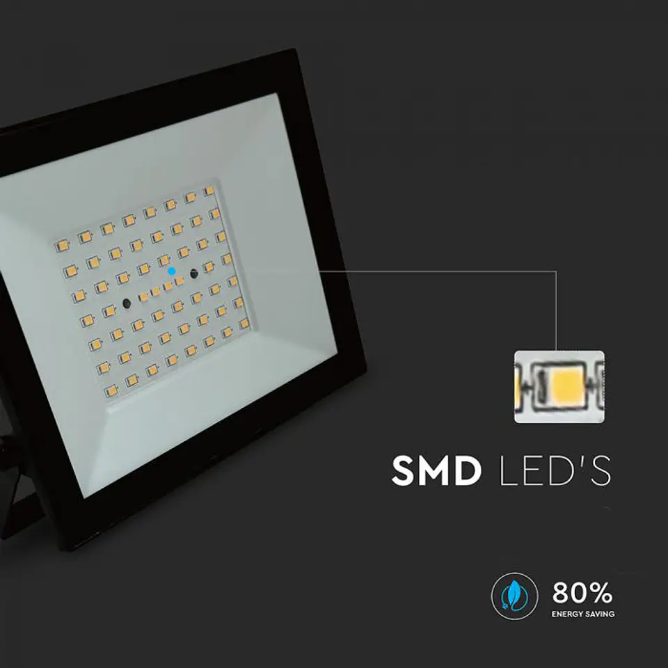 Projetor 50W LED 4000K Corpo Preto V-TAC 3