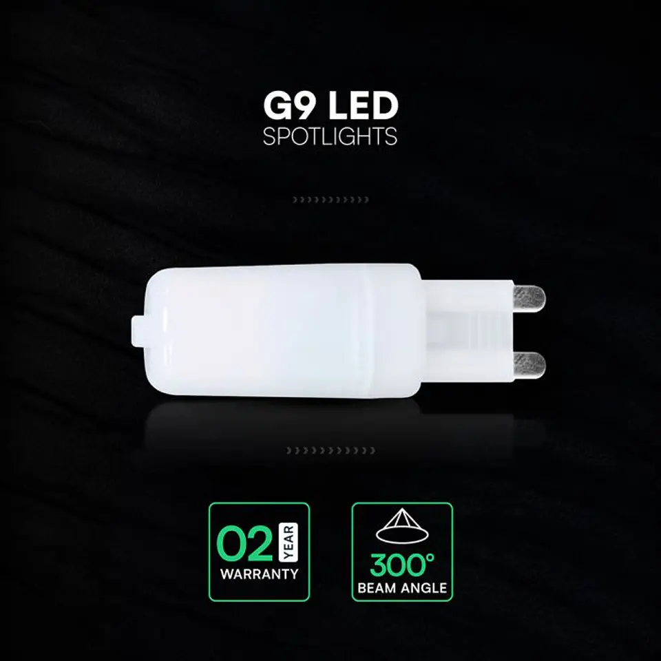 Lâmpada LED Plastic 2.2W G9 3000K V-TAC 4
