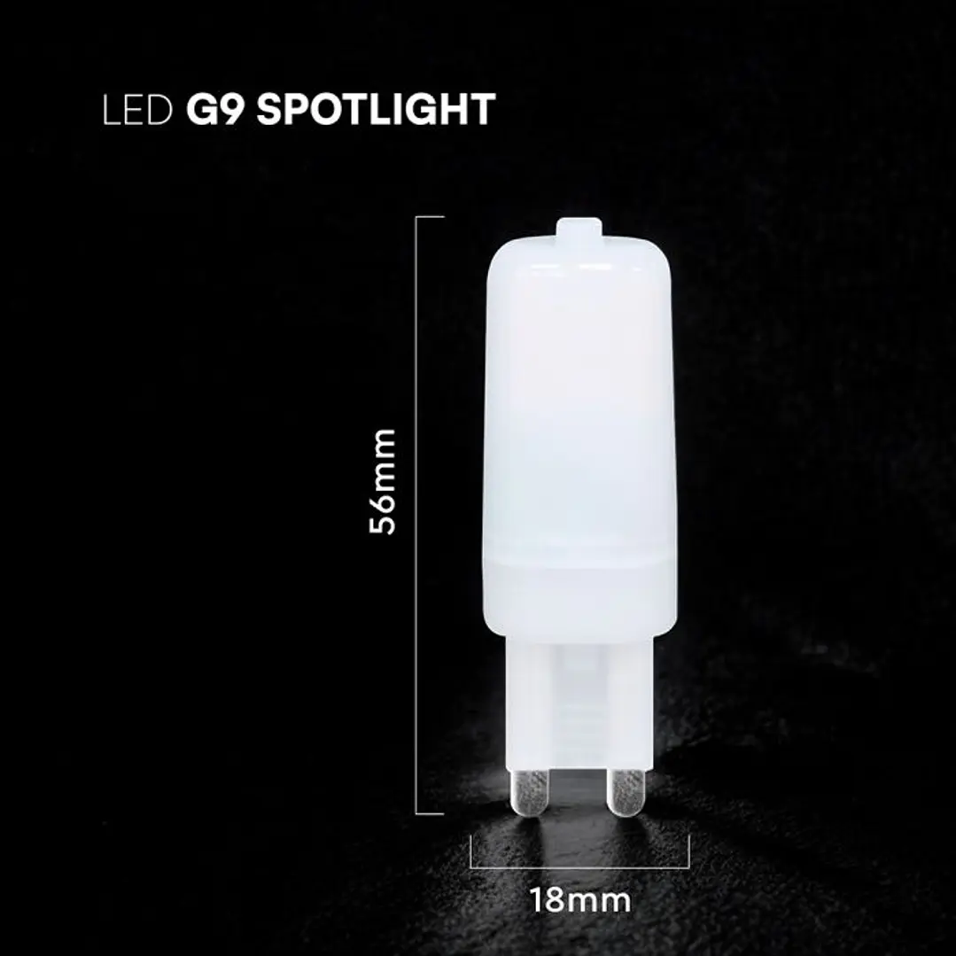Bombilla LED Plastic 2.2W G9 3000K V-TAC 2