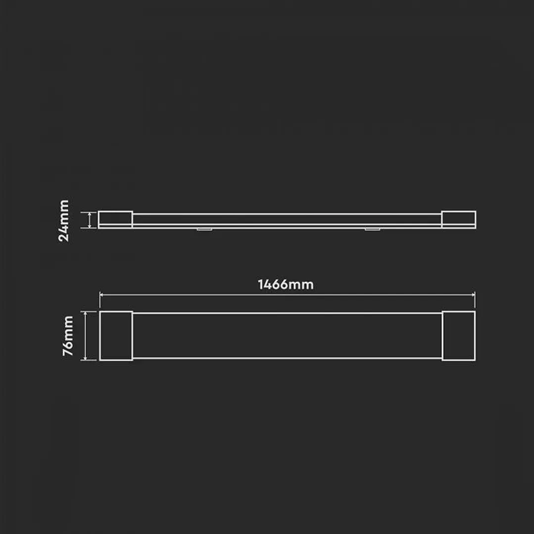 Armadura prismática LED 50W 1466mm Chip CREE 6500K (120LM/W) V-TAC 3