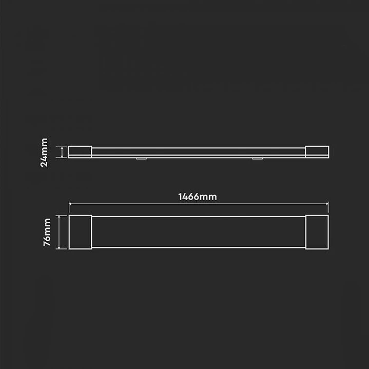 Armadura prismática LED 50W 1466mm Chip CREE 6500K (120LM/W) V-TAC 3