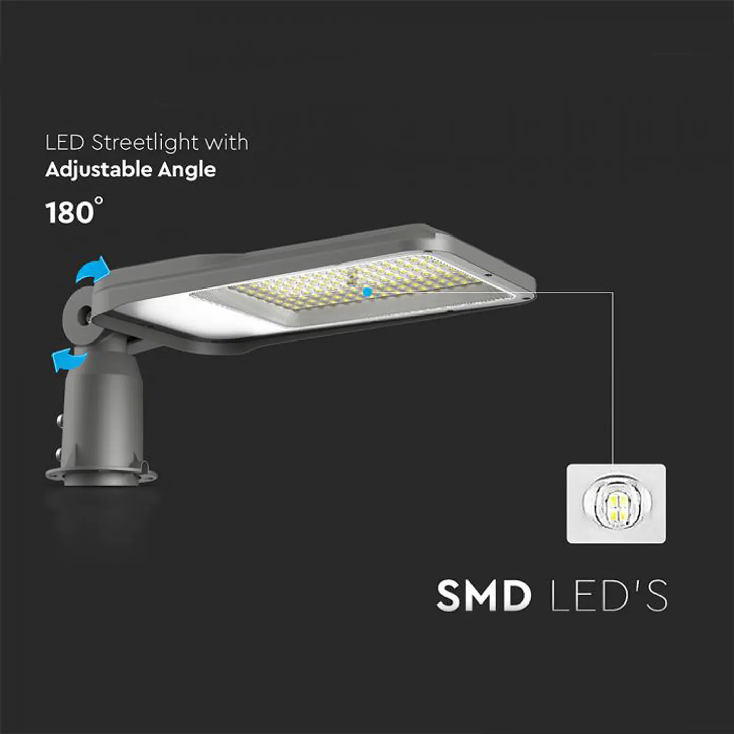 Luminária de Iluminação Pública 100W LED Chip Samsung 4000K V-TAC 3